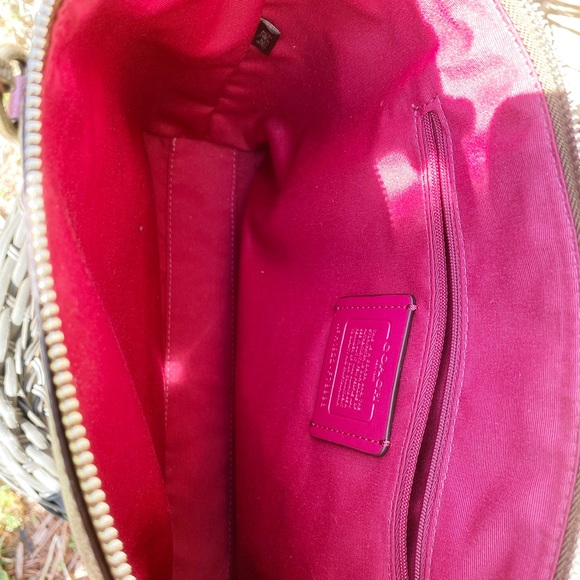 Coach khaki signature pink satchel - Picture 3 of 4